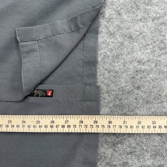 Quiksilver Men's Shirt Casual Relax, Button-Up, Short Sleeve, Gray Silver Size M - Picture 9 of 12